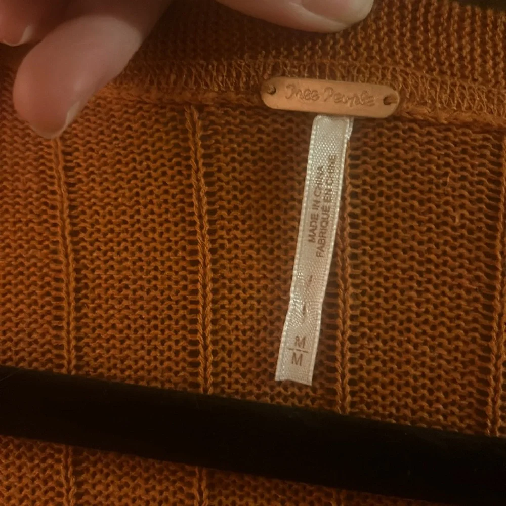 NWOT 🏷️ FREE PEOPLE burnt orange clay cardigan kimono sweater